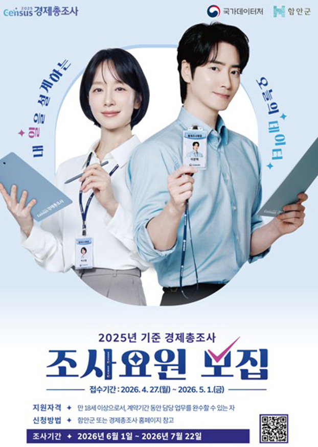 함안군, 2025년 기준 경제총조사 조사요원 모집_경총 조사요원 모집 홍보 포스터.jpg